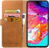 Rosso Element Samsung Galaxy A70 Hoesje Book Cover Lichtbruin