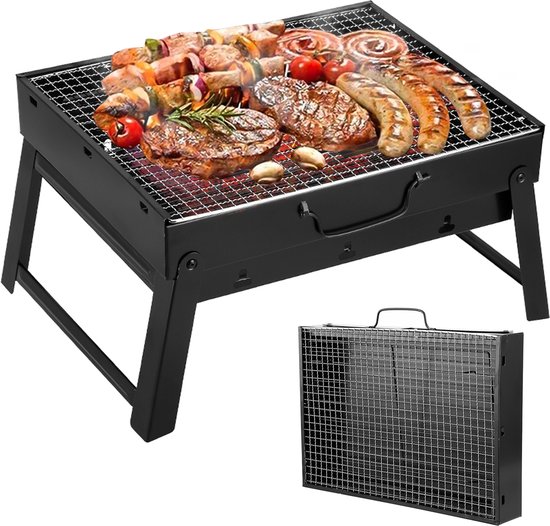 Foto: Uten opvouwbare tafel bbq tafelbarbecue houtskool smoker mini barbecue houtskoolbarbecues camping barbecues bbq grill barbeque tafelbarbecues grilloppervlak l x b 43 3 x 29 5 cm 2 stijl a 