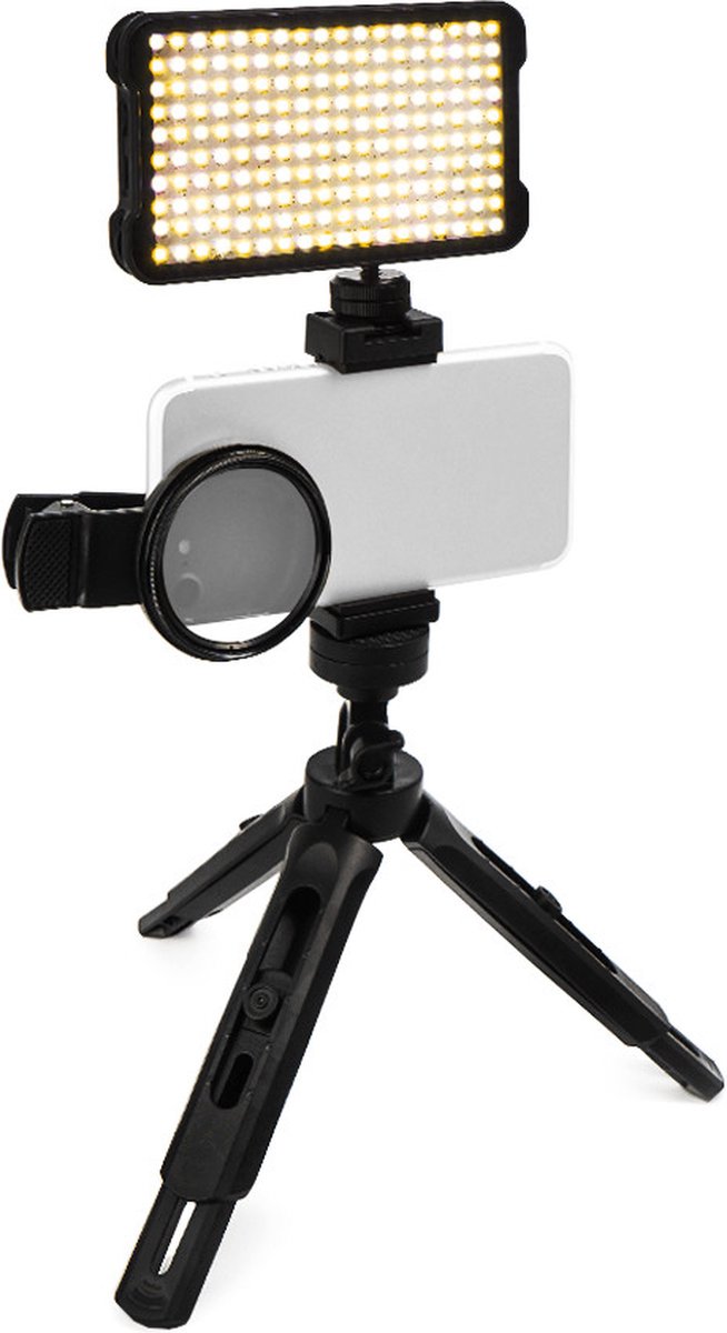Professionele Fotografie & Film Kit Incl. LED Lamp Op Batterij, 52mm Polariserende Filter, Tripod & Telefoon Houder | Professionele Second Skin Tatoeage Beschermende Wondfolie | Transparante Pleister | Waterdicht | Helende Bandage |
