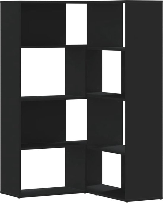 vidaXL Boekenkast met 4 deuren 80x35x180 cm massief eikenhout en glas | Leen Bakker