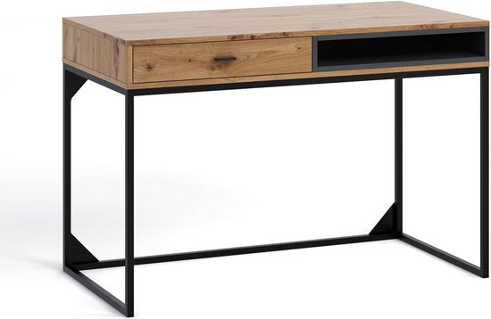 Meubella - Bureau Tavares - Zwart - 120 cm | Leen Bakker