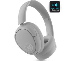 JLab Jbuds Lux ANC Draadloze Koptelefoon Bluetooth - Active Noise Cancelling Hoofdtelefoon - 70 uur Speeltijd - Be Aware Audio - Multipoint - Aanpasbare Equalizer - Inklapbaar - Wit