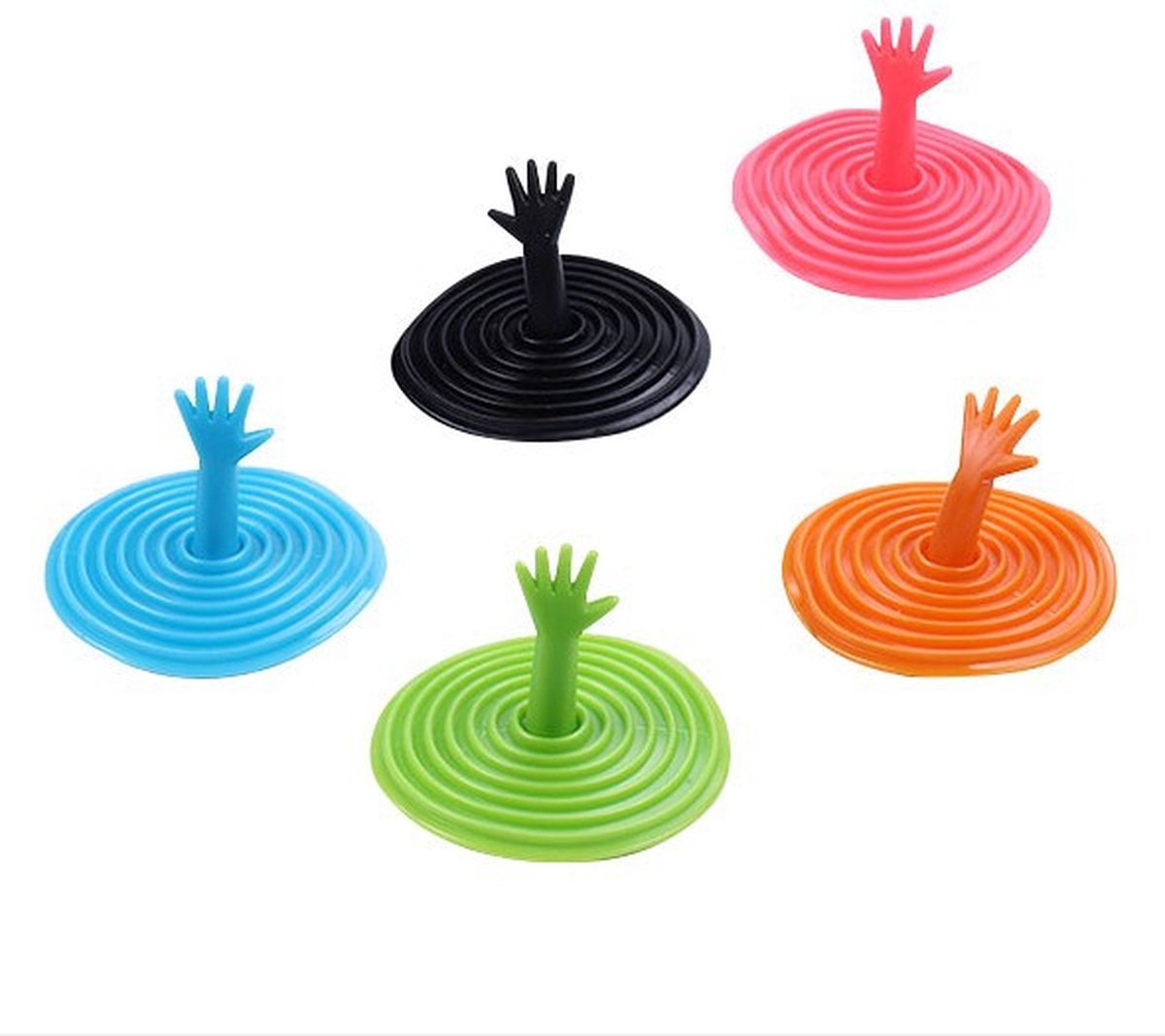 5stuks Gootsteen stop Universeel Gootsteen dop Silicone Gootsteen Zeef Badstop met Hand Afvoerplug Haarfilter Haarvanger