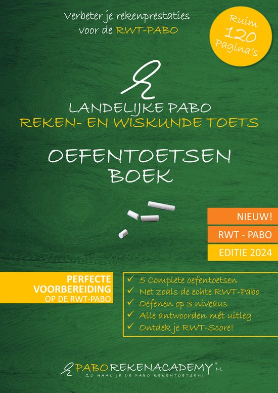 Foto: Rwt pabo oefentoetsenboek jaar 1 pabo voor de landelijke reken en wiskundetoets pabo rwt 5 complete oefentoetsen alle antwoorden m t uitleg oefen op 3 niveaus 275 rwt vragen voor pabo rekenen wiskunde vervanger wiscat