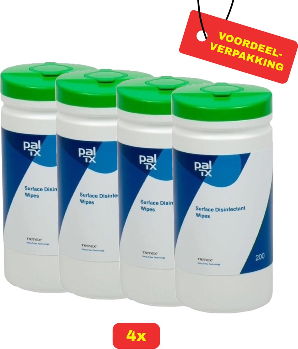Goedkoopste 4 x Pal TX Desinfectiedoekjes 200 stuks - voordeelverpakking
