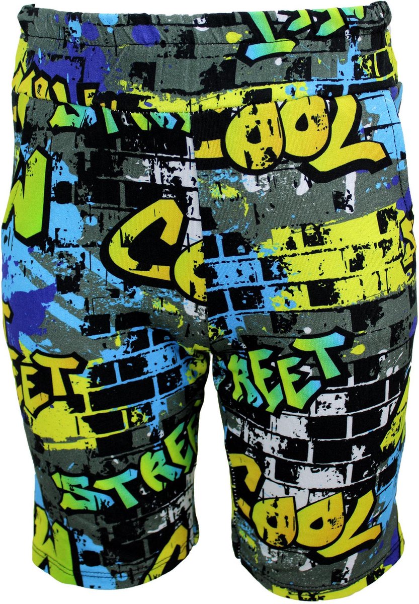 S&C Broekje Short Street Cool Kids & Kind Jongens Grijs, Geel, Blauw - Maat: 98/104
