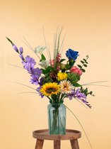 Zijden Boeket – 60-70 cm hoog – 15 stelen – housewarming cadeau – moederdag cadeautje – moederdag cadeau voor mama – decoratie – DIY – Zomer – Exclusief vaas – Plukboeket - Veldboeket – Kunstbloemen - nep bloemen - nepbloemen - kunstplanten