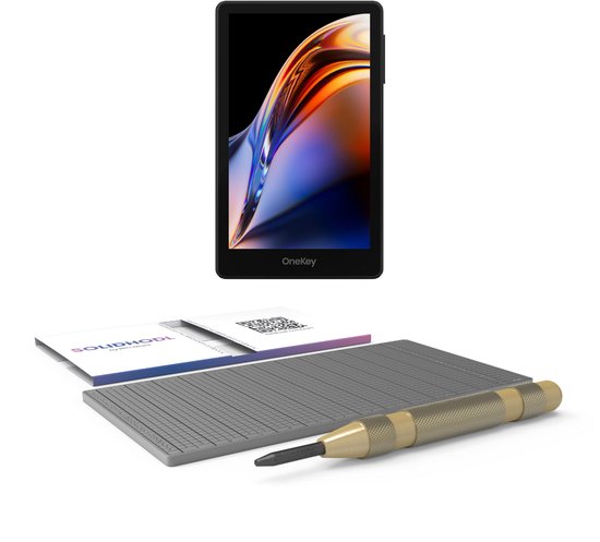 OneKey Pro Zwart + SOLIDHODL - Voordeelbundel - Hardware Wallet - Wallet voor Bitcoin, Ethereum en vele andere crypto