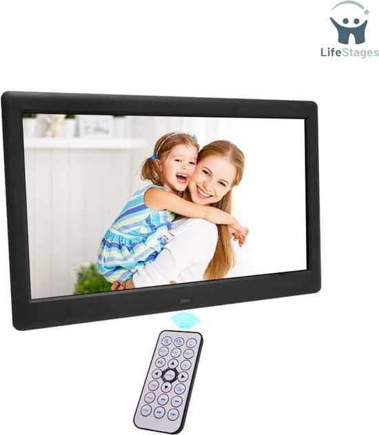 BYYBUO 10,1 inch WLAN digitale fotolijst, 1280 x 800 IPS touchscreen, deel foto's of video's via Frameo-app, 16GB walnoot BYYBUO 10,1 inch WLAN digitale fotolijst, 1280 x 800 IPS touchscreen, deel foto's of video's via Frameo-app, 16GB walnoot