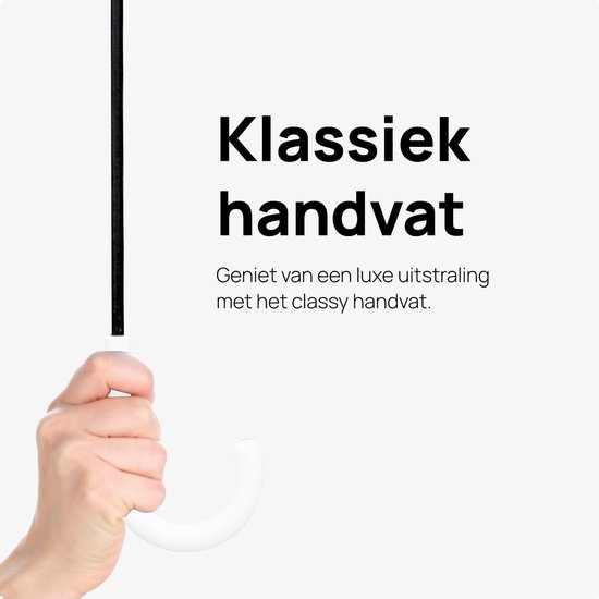 Parapluie dôme Kaaiman® - Transparent - Wit - Transparent - 8 panneaux - Coupe-vent - Opération 1 bouton - Convient pour événements - Mariage - Classique