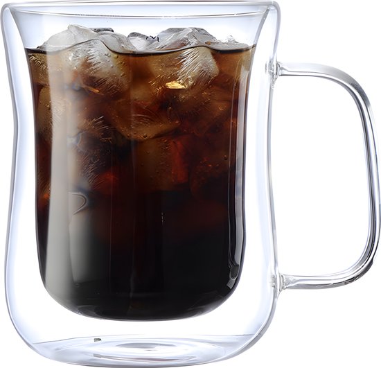 Betrahan - Verres à Double Paroi avec Oreille - 4 Pièces - 360ML