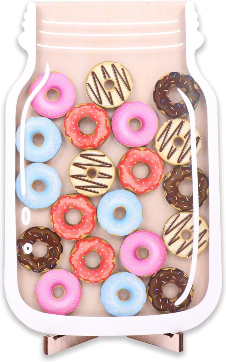 Goedkoopste Beloningspot - Kinderen Belonen - Zindelijkheid - Kind Beloningsysteem - Herbruikbaar - Reward jar - Klein kado - Donut - 14 x 21 cm