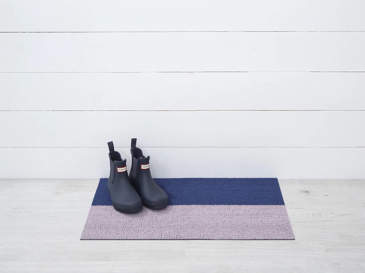 CHILEWICH Deurmat-Duo-Stripe-Berry Blueberry-Pink Berry