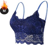Nivard BH sans armatures - Sans Bracelets - Soutiens-gorge -gorge Push -up - Soutien-gorge Comfort - Confortable - Solide - Blauw - Taille M