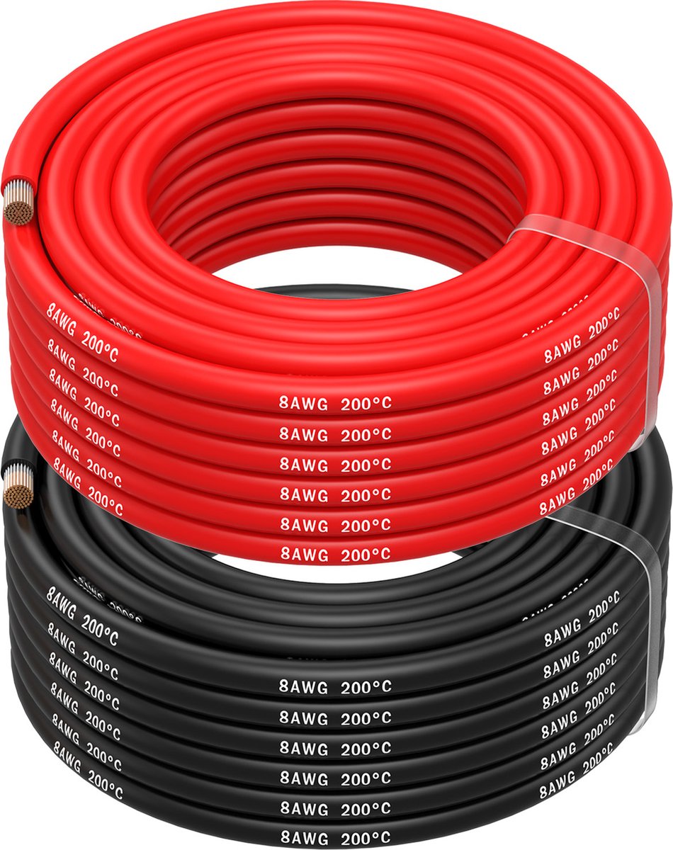 3 Meter 18 AWG Siliconen Elektrische Draad - Zacht Flexibel Tin-Koper, Geschikt Voor 14/16/18/20/22 AWG Projecten