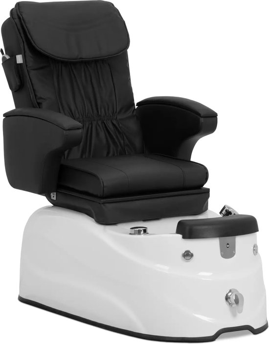 Elektrische pedicurestoel - met verlicht voetenbad en massagefuncties - 105 W - 150 kg - zwart - physa