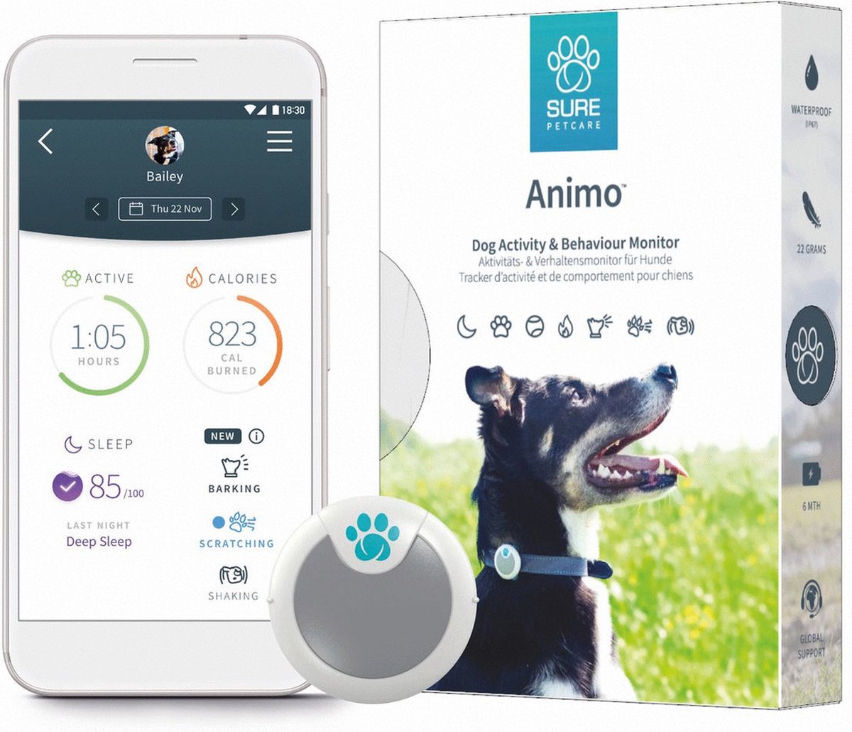 Sure Petcare Animo traqueur d’activités pour chien | Prix compétitif