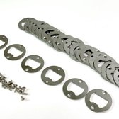 MGM Trading - Set Van 25 Stuks Doe-het-zelf Flesopener, Inzetkits, Bierflesopener, Inzetstukken Van Roestvrij Staal Voor Accessoires Van Harsmal