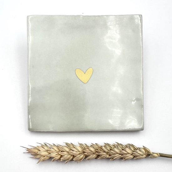 Tegeltje - hartje groen -cadeautje-decoratie-geschenk brievenbus-gift-vriendschap-liefde-huewelijk-feestdagen