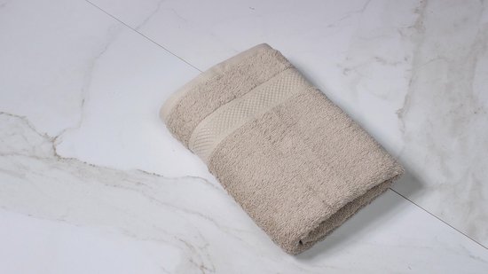 DoubleDry Hotel Badhanddoeken 70 x 140 cm – Set van 3 – 100% Katoen 500 g/m2 – Zacht & Absorberend - BeigeTaupe