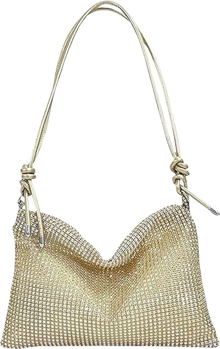 Metallic Clutch / Handtas - Goud | 29 x 20,5 cm | Polyester | Fashion Favorite