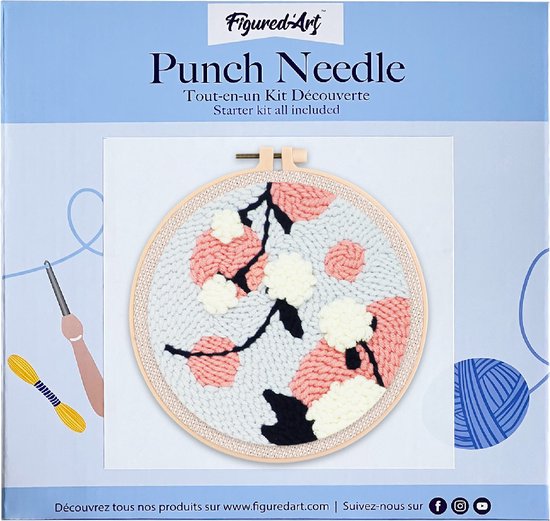 Doos van punch needle poezen