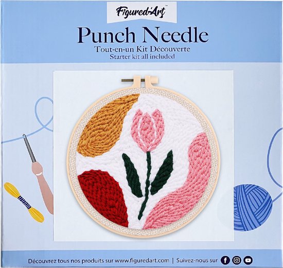 Doos van punch needle poezen