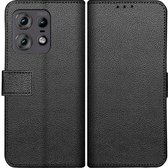 Cazy Case adapté pour Motorola Edge 50 Pro - Bookcase Classic avec Porte-Cartes - Zwart