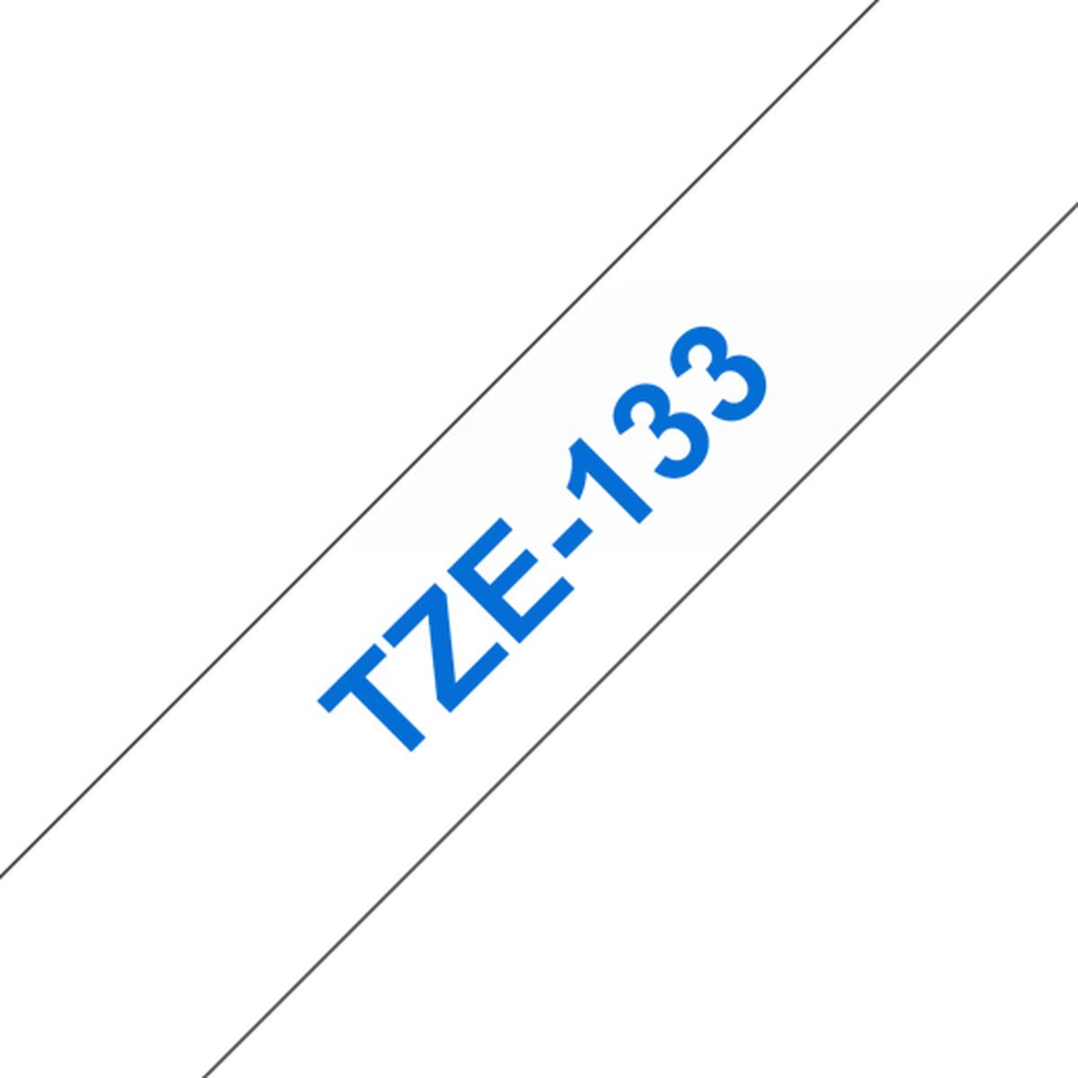 TZ-133 12mm - blue on transparant - laminated (8m)