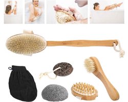 Body Massage Brush Dry Skin Peeling Shower Bathroom - Wake Up Per Wash Brushes Cellulite Foot Peeling Gambe Soft (7 Pieces)