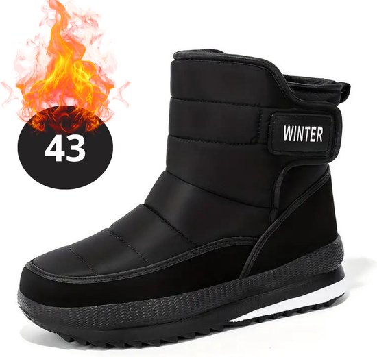 Nivard Snowboots - Sneeuwschoenen - Sneeuwboots - Heren - Wintersport - Ski - Skischoenen - Zwart - 43 - Outdoor