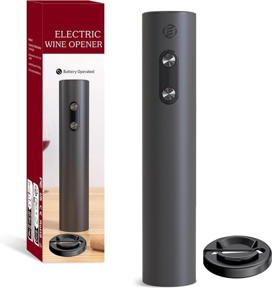 Arcos Accessoires - Elektrische Kurkentrekker Elektrische Flesopener Gemaakt Van Abs Met Interne Oplaadbare Batterij Kleur Zwart Inclusief Oplader En Arcos Accessoires - Elektrische Kurkentrekker Elektrische Flesopener Gemaakt Van Abs Met Interne Oplaadbare Batterij Kleur Zwart Inclusief Oplader En