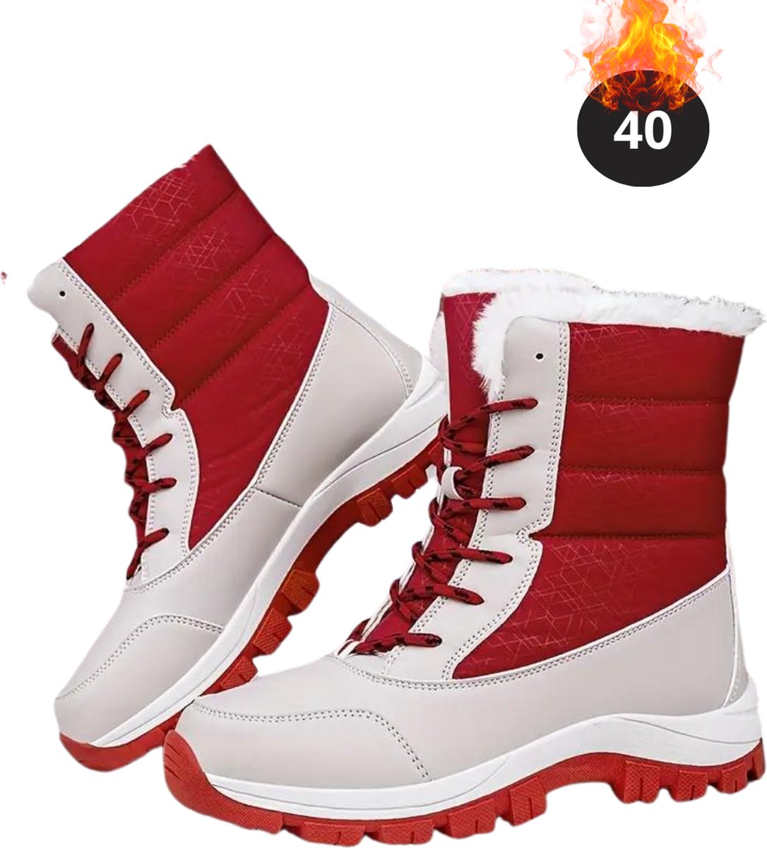 Nivard Snowboots Sneeuwschoenen Sneeuwboots Dames Wintersport Ski Skischoenen – 40 Laarzen Grijs