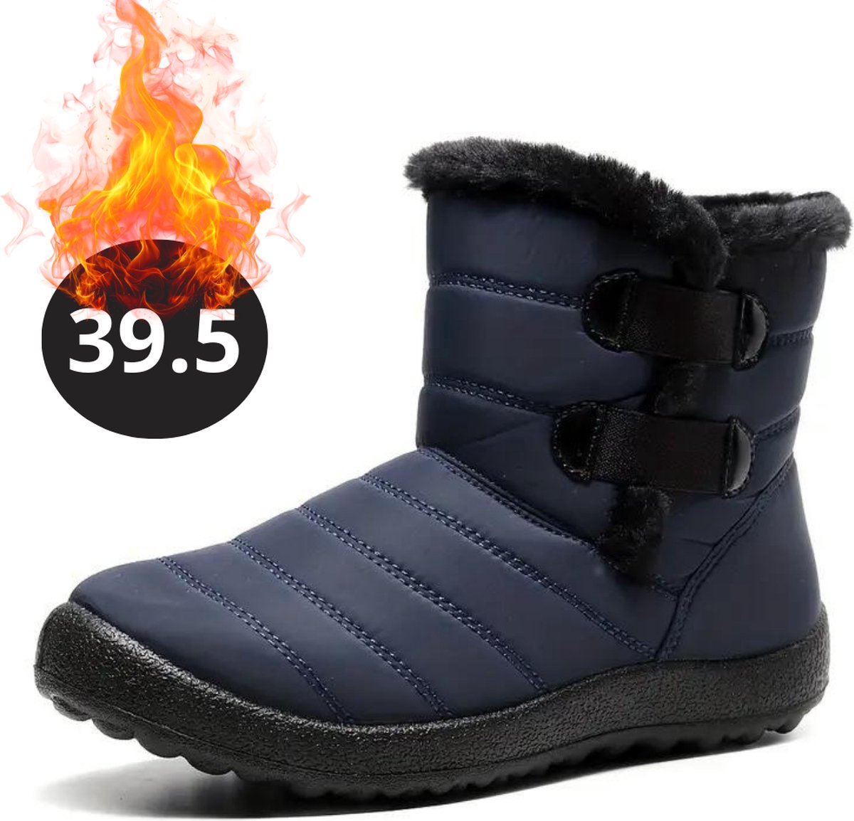 Nivard Snowboots Sneeuwschoenen Sneeuwboots Dames Wintersport Ski Skischoenen – 39.5 Bandje Blauw