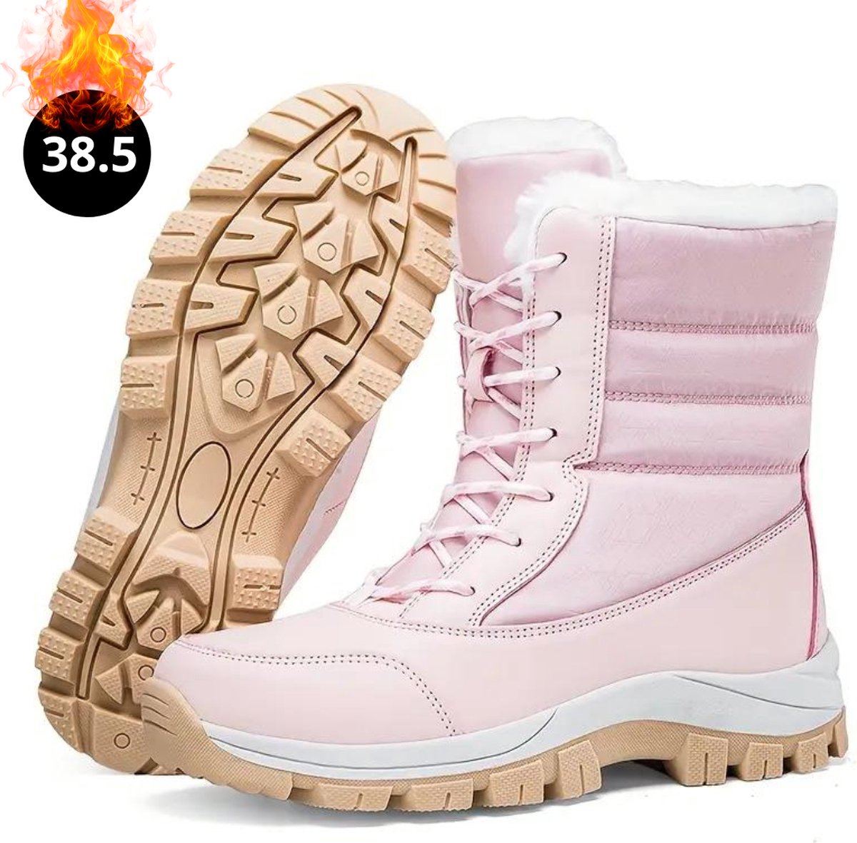 Nivard Snowboots Sneeuwschoenen Sneeuwboots Dames Wintersport Ski Skischoenen – 38.5- Laarzen Roze
