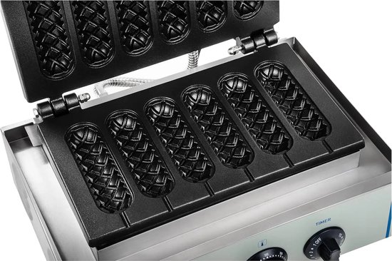 Wafelijzer - 1.550 watt - stick - maïshond - Royal Catering van Royal Catering — afbeelding 3