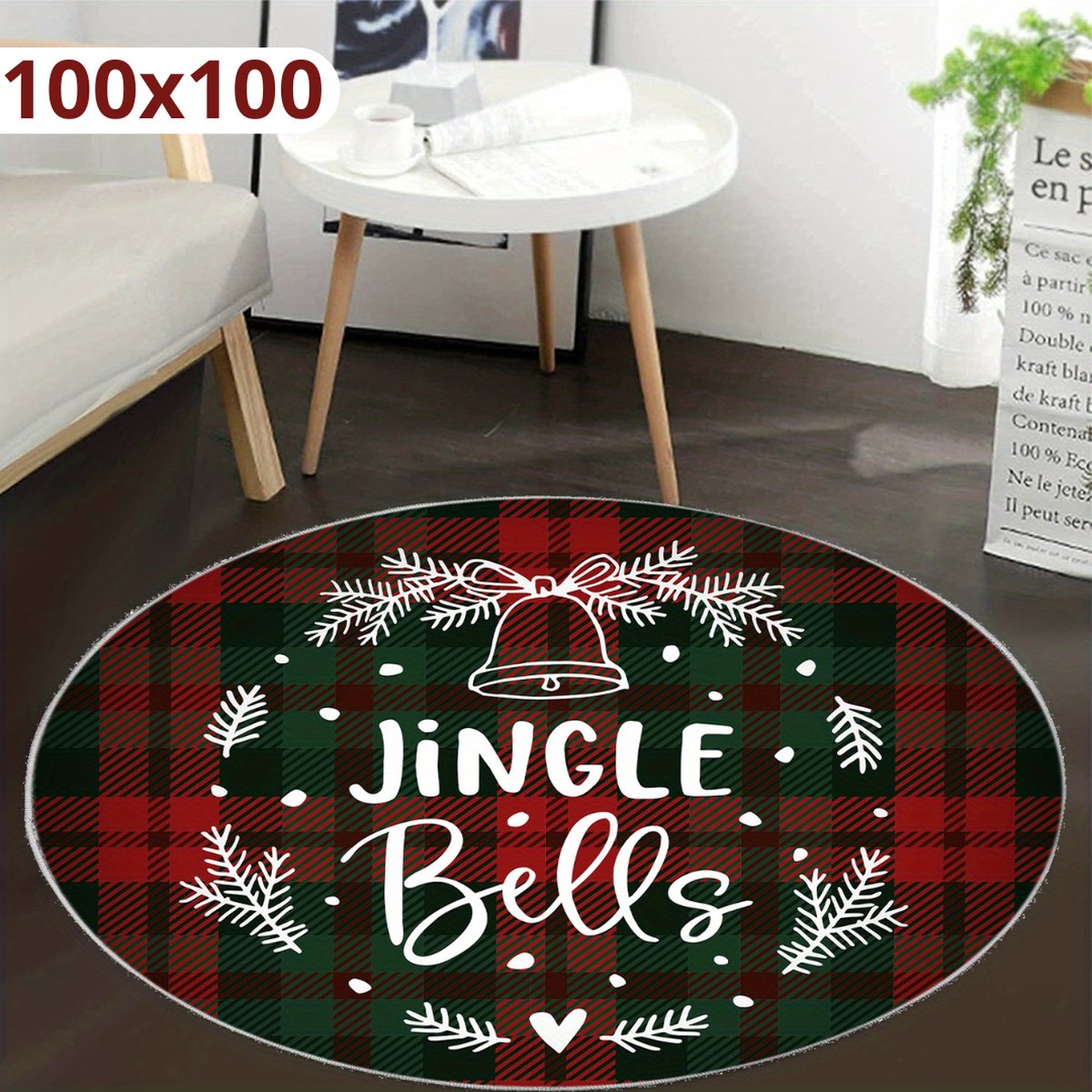 Bovista Kerstboomkleed - Kerstboom Mand - Kerstboomrok Voor Kunstboom - Kerstboomrok - Kerstboomring - Kerstrok - Kerstboomdeken - Kerstkleed - Rond 100cm