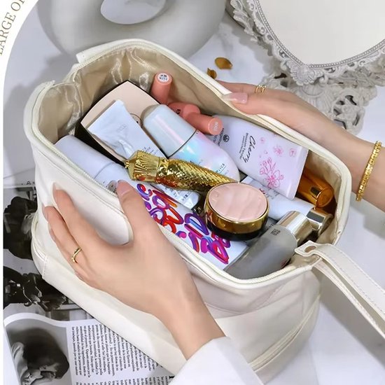 Make-up Reistas – UNIQ Toilettas met Verstelbare Vakken Roze Make-up Reistas – UNIQ Toilettas met Verstelbare Vakken Roze