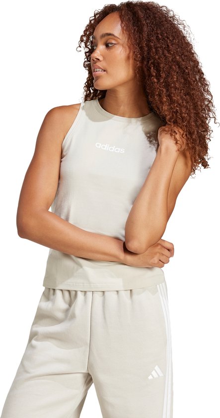 adidas Sportswear Débardeur slim coton Essentials Linear - Femmes - Beige - L
