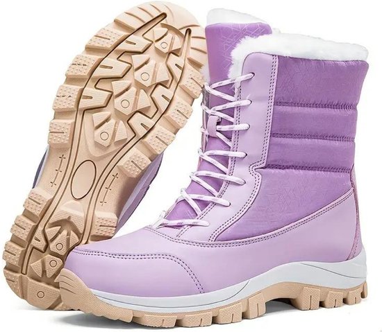 Nivard Bottes de neige pour femme - Raquettes - Bottes de neige - Femme - Sports d'hiver - Ski - Chaussures de ski - Violet - 39 - Bottes femmes