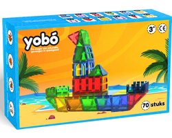 yobo Original Magnetic Tiles - 70 Stuks Magnetisch Bouwspeelgoed - BPA Vrij
