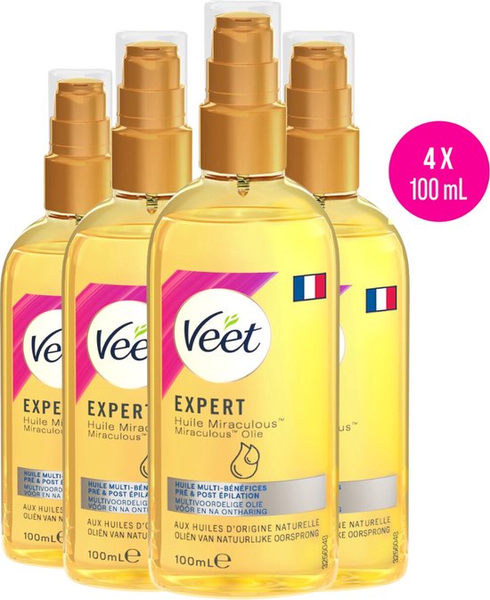 Veet Voedende Olie - Miraculous Arganolie - 100ml x4
