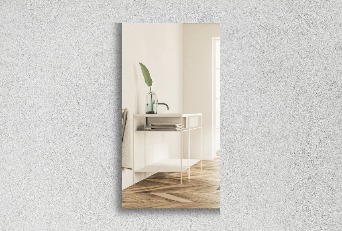 Rechthoekige Spiegel - Toiletspiegel - Brons - 50 X 80 cm - Dikte: 4 mm - In Nederland Geproduceerd - Incl. Spiegellijm - Top Kwaliteit Wandspiegel Zonder Lijst