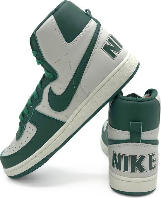 Nike Terminator High - Chaussures pour femmes de Baskets pour femmes pour hommes Cuir Wit-Vert FD0650-100 - Taille EU 42 US 8.5