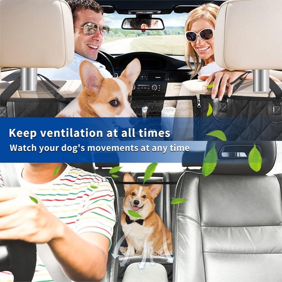 Housse De Protection Universelle Pour Siège Auto Chien - 137x147 Cm, Imperméable, Antidérapante - Avec Protections Latérales De Portes