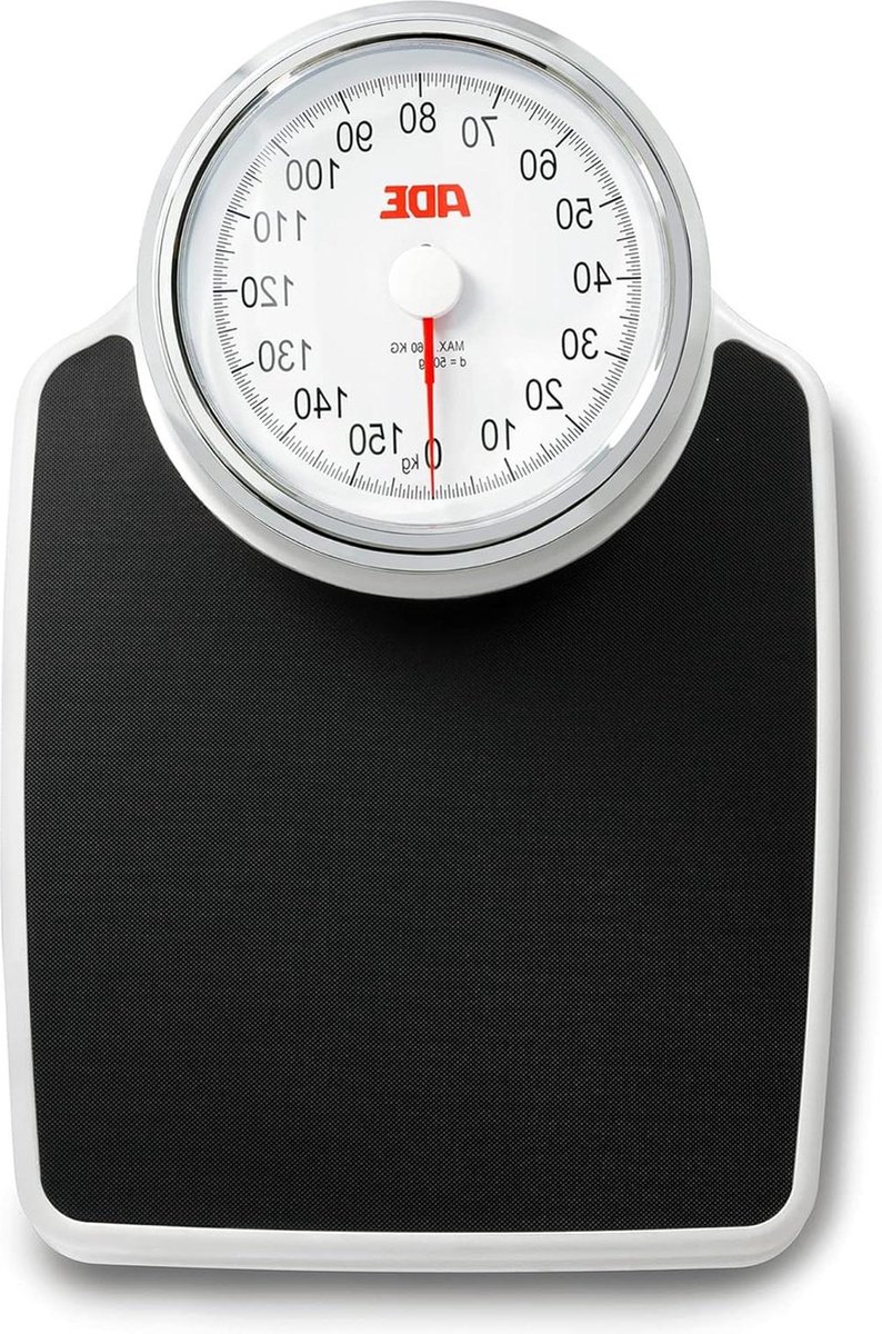 Weegschaal Mechanische personenweegschaal M308800 Clinica - Bijzonder nauwkeurige analoge XL weegschaal - Groot antislip weegoppervlak en robuuste metalen behuizing retro look