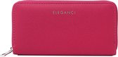 Eleganci® - Dames Portemonnee - Portefeuille - Beurs - Kunstleer - Geschikt voor pasjes - Cadeau - Ritsportemonnee - Kado - Met ritsvak - Voor Muntgeld - Voor Briefgeld - Rose