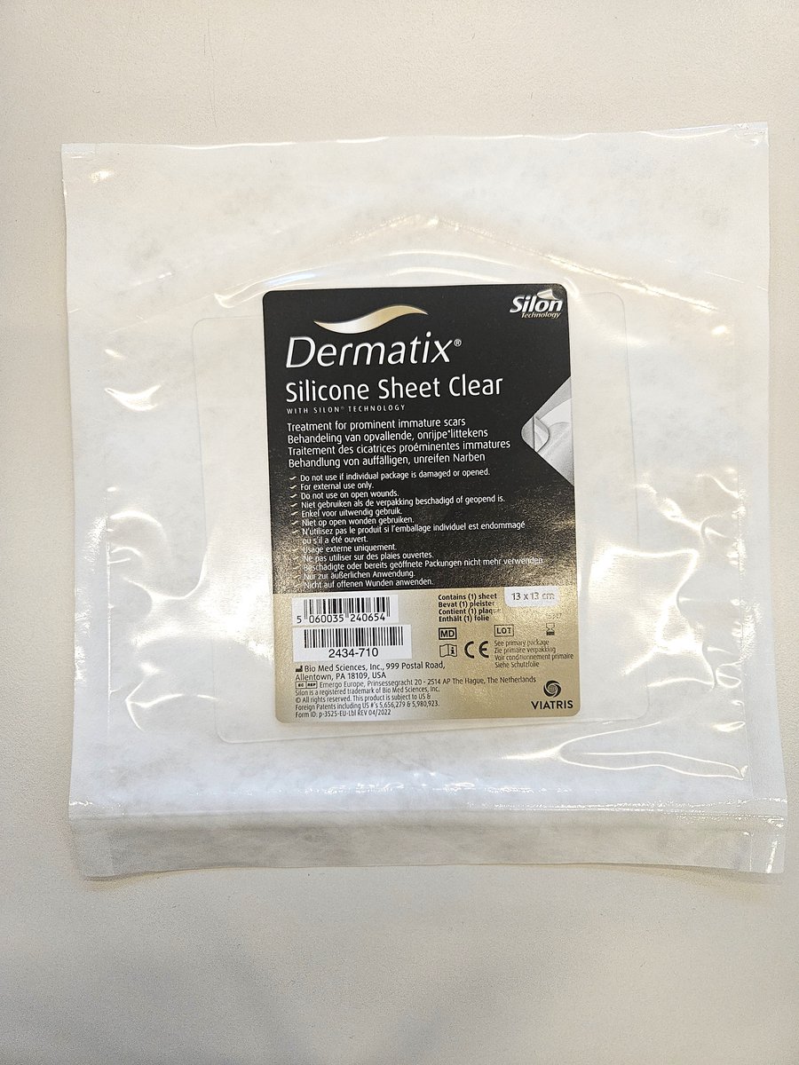 Dermatix Silicone Sheet Fabric Adh 13x13cm 1