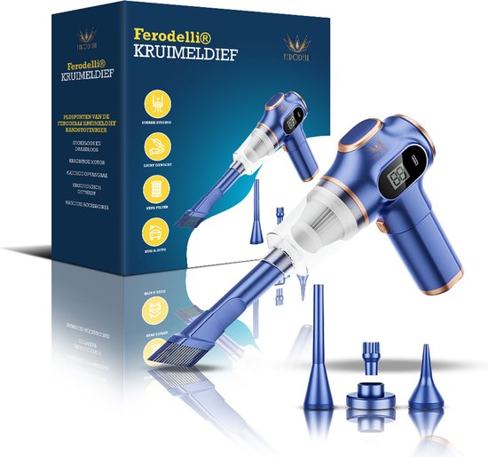 Ferodelli Kruimeldief - Handstofzuiger - Snoerloos - Auto - Ferodelli - €29,95