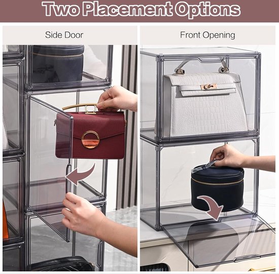 Organiseur De Ceintures En Acrylique Transparent – Design Empilable à Compartiments – Pour Ceintures, Montres, Bracelets – Rangement Placard Ou Dressing